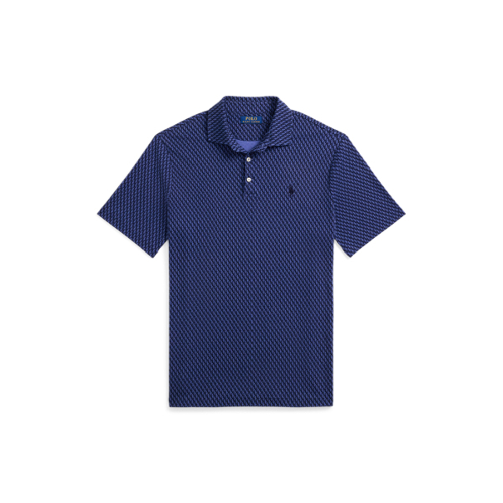 Polo Ralph Lauren Classic Fit Blue All Over Print Pony Polo Shirt Mens Size XL